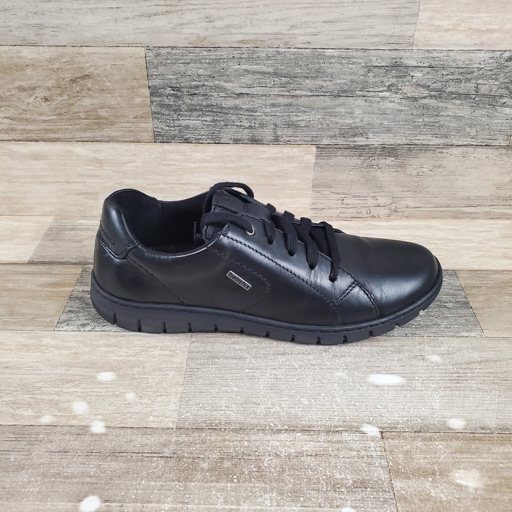 Josef Seibel Steffi 62 Womens Shoe Sz 10-10.5 Casual Black Nappa Leather Sneaker